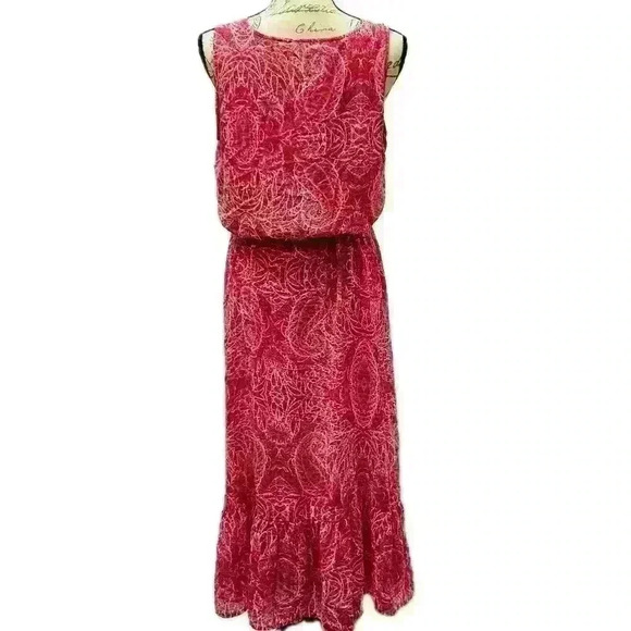 JANE AND DELANCEY Women’s Pink Paisley Maxi
Dress Size Medium - Picture 2 of 14